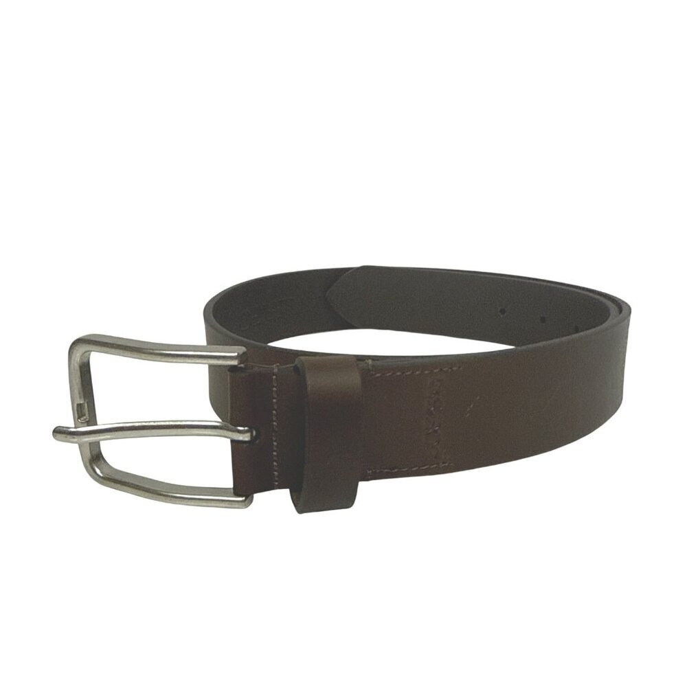 Joe's Jeans Men's Belt Brown Leather Size 32 Stitched Edge Single Buckle